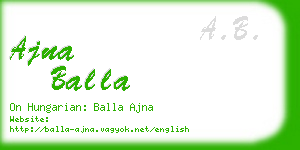 ajna balla business card